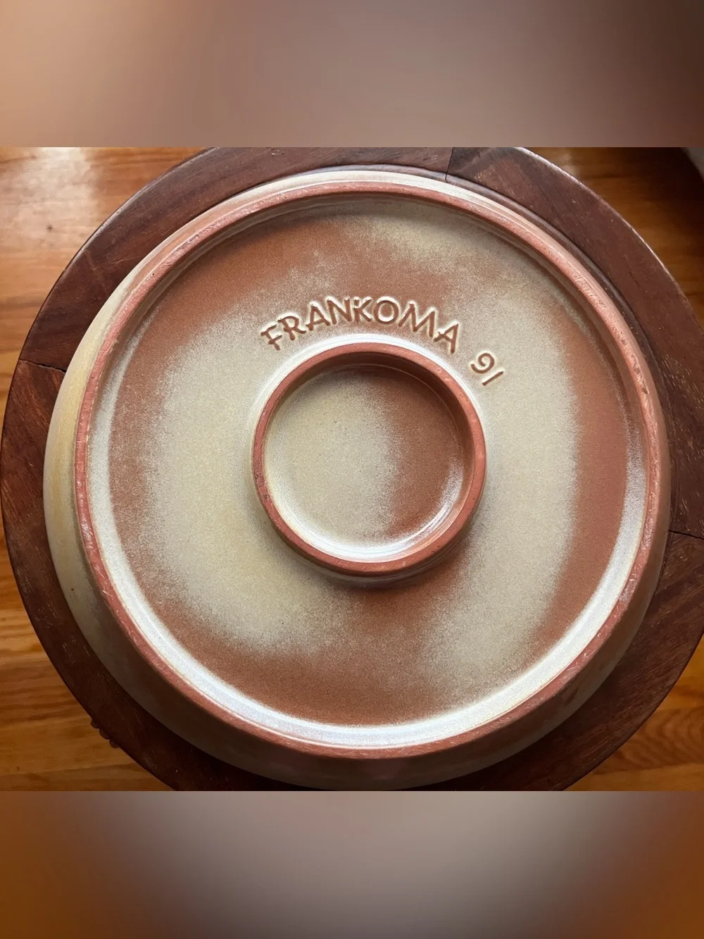 Vintage Frankoma Pottery 91 Round Pie Baking Dish 10